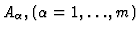 $A_{\alpha}, (\alpha=1, \ldots , m)$